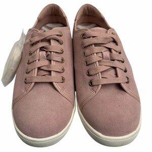 Vionic‎ Brinley Women’s 7W Pink Suede Casual Sneakers Orthotic Comfort Shoes NWT
